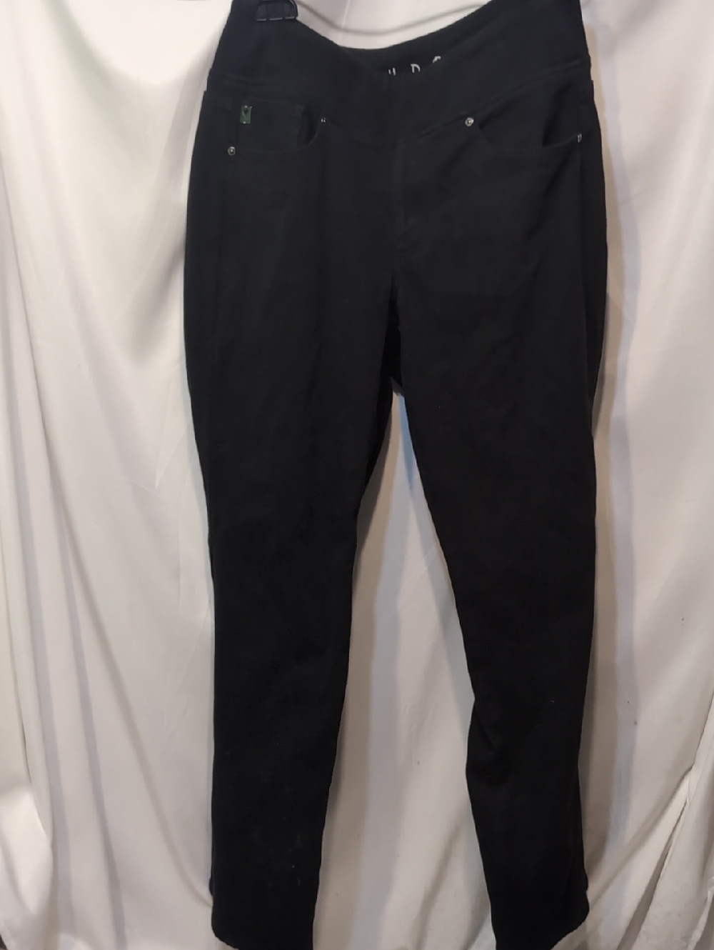 Belle Kim Gravel Black Comfort Elastic Pull On Pants Size 10P